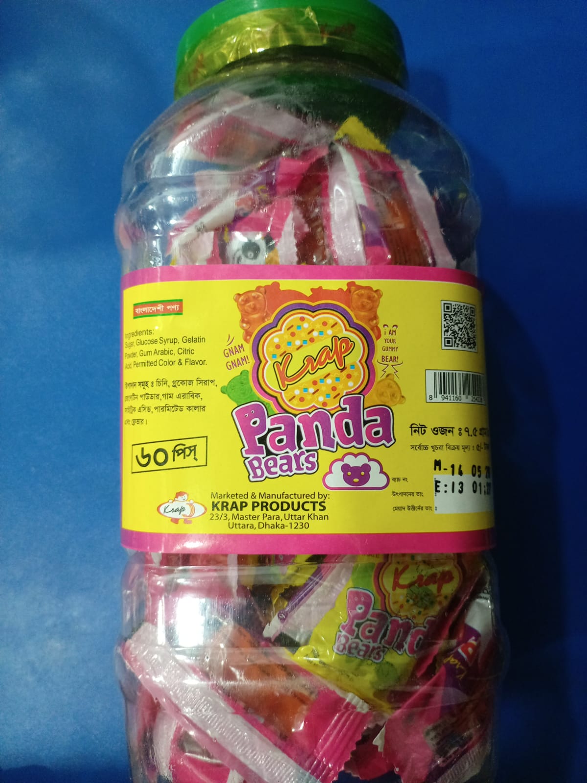 rap panda bears  60pcs